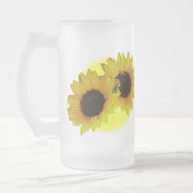 Canecas amarelas alegres do girassol da caneca de (Esquerda)