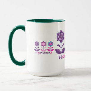 Canecas com Desenho Florido e Bonito