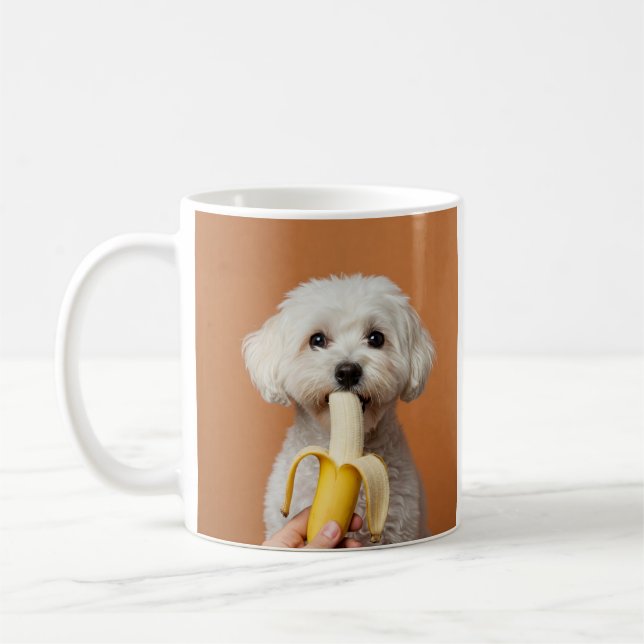 canecas com foto banana-cachorro (Esquerda)