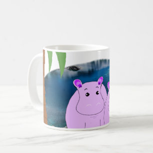 Canecas com Hipopótamos na Água