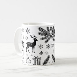 Canecas com Ilustração de Animais de Natal Fofos