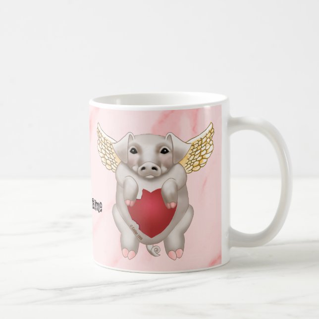 Canecas de amor de porco voador (Direita)