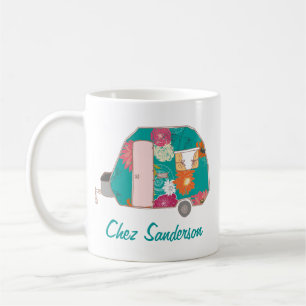 Canecas de Arte Personalizadas de Caravana Retro