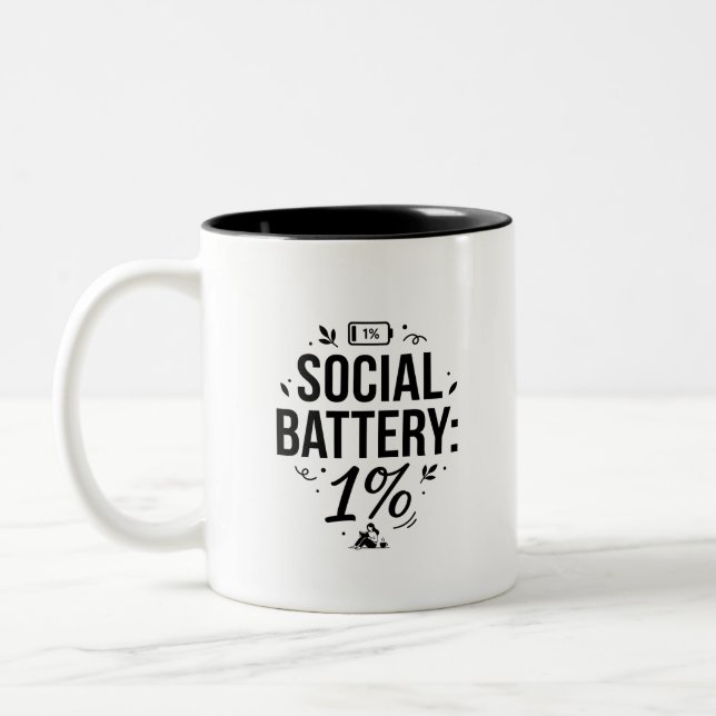 Canecas de Bateria Social com Design de Contraste  (Esquerda)