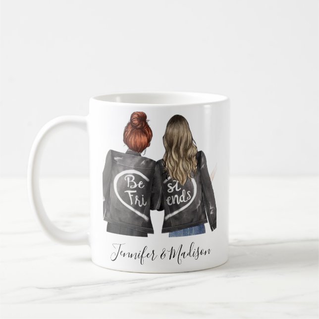 Canecas de Cabelo Personalizadas Melhores Amigas A (Esquerda)
