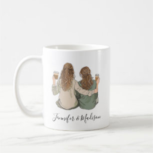 Canecas de Cabelo Personalizado Melhores Amigas Am