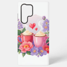 Canecas de Cacau de São Valentim Fofas com Flores