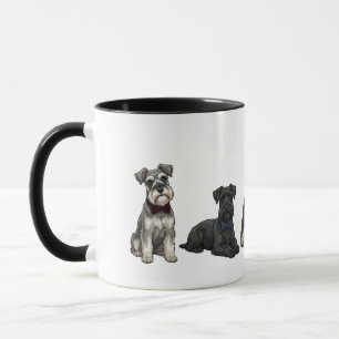 Canecas de Cachorro Gravata Borboleta Schnauzer Mi