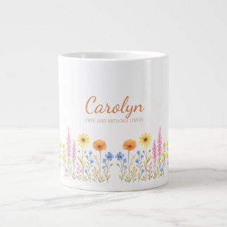 Canecas de café Adicione Seu Nome, Lindas Flores S