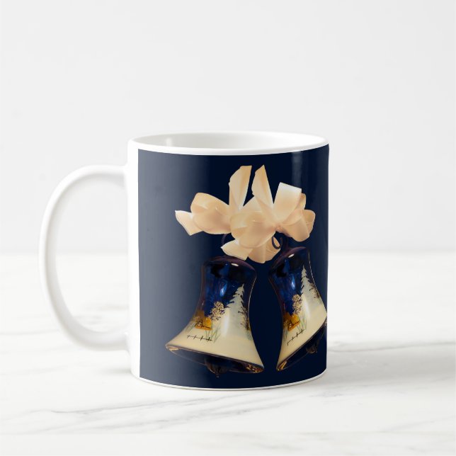 Canecas de Café Azuis Sininhos de Natal (Esquerda)