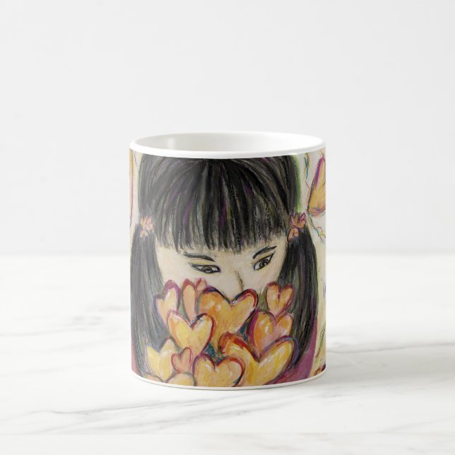 Canecas de Café com Arte de Corações de Amor Colec (Centro)