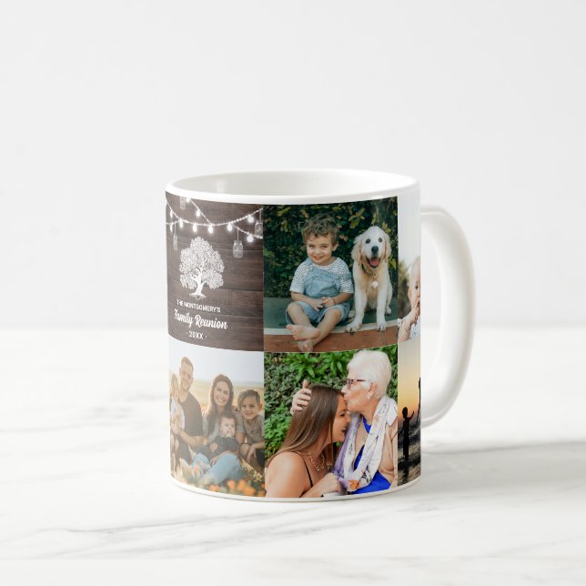 Canecas de Café com Colagem de Fotos da Reunião de (Frente Esquerda)