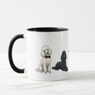 Canecas de café com laço para Poodles Standard Ele