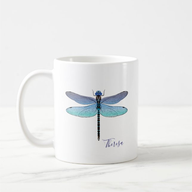 Canecas De Café Com Libélula Azul Fofa (Esquerda)