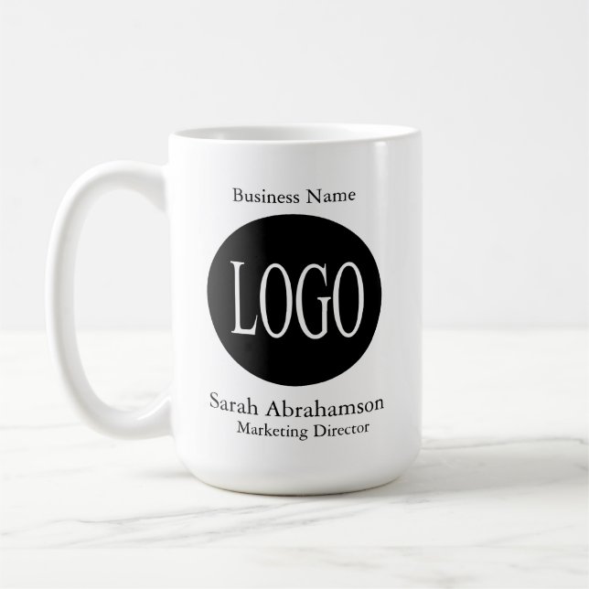 Canecas de Café com Logotipo Personalizado Preto e (Esquerda)