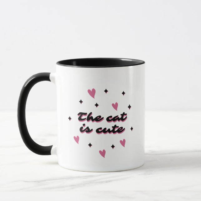 Canecas De Café Com Padrão De Coração (Esquerda)