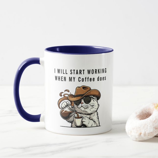 Canecas De Café Com Tipografia Divertida Moderna C (Com Donut)
