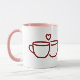 Canecas de Café de Amor Personalizadas Aqui Casal