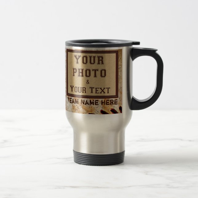 Canecas de café de beisebol com FOTO e TEXTO da EQ (Direita)
