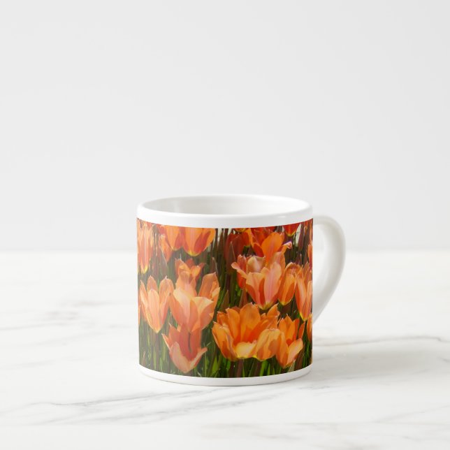 Canecas de Café de Tulipas Laranja Expresso (Frente Esquerda)