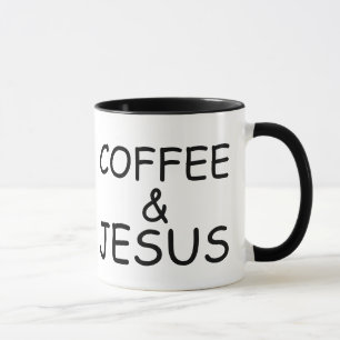 Canecas de café do CAFÉ E do JESUS