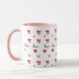 Canecas de café do Dia dos Namorados Tema Rosa