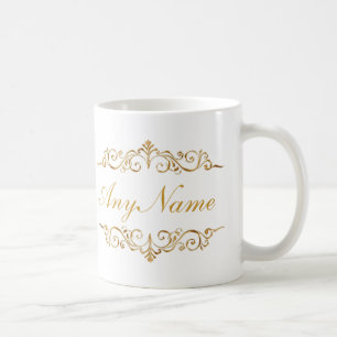 Canecas de café elegantes do monograma das