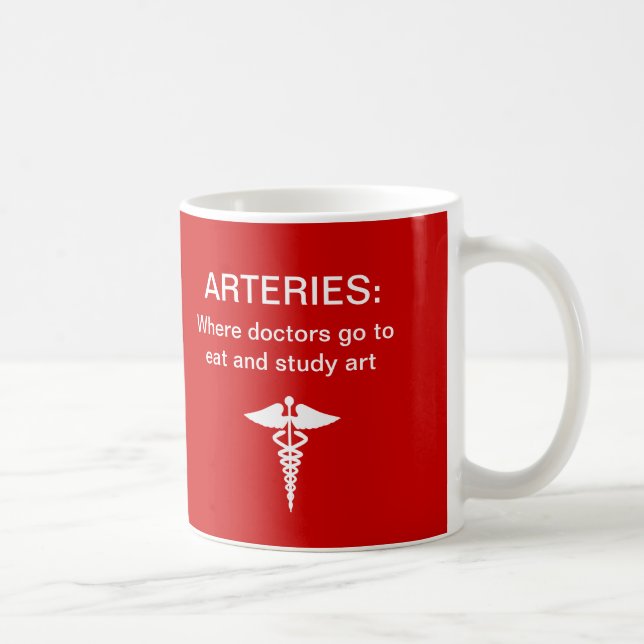Canecas de café engraçadas do médico tema (Direita)