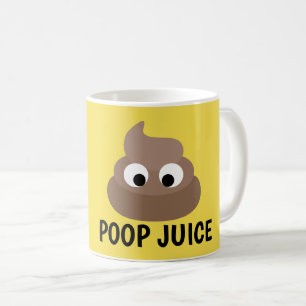 Canecas de café engraçadas POOP JUICE