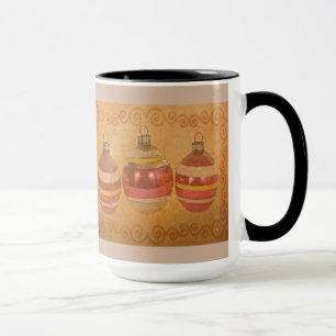 Canecas de café envelhecidas do Natal dos enfeite