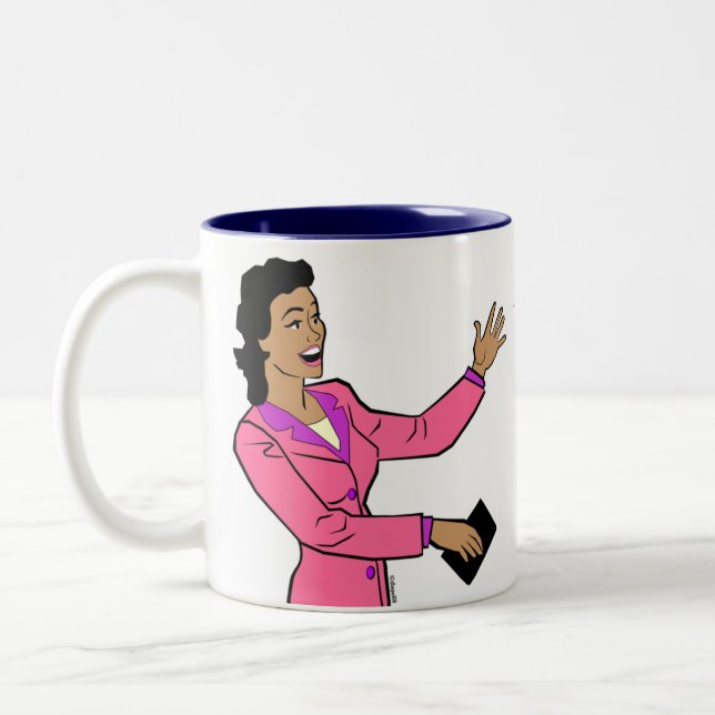 Canecas de café humor de liberdade condicional e v (Esquerda)