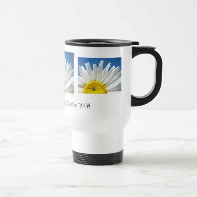 Canecas de Café Margaridas Brancas Céu Azul Coisa  (Direita)