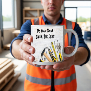 Canecas de café masculinas engraçadas de construçã