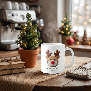 Canecas de café natal felizes renque cartoon fofo
