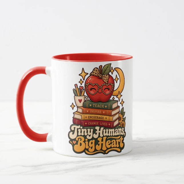 Canecas De Café Para Professores Retro Com Pequeno (Esquerda)