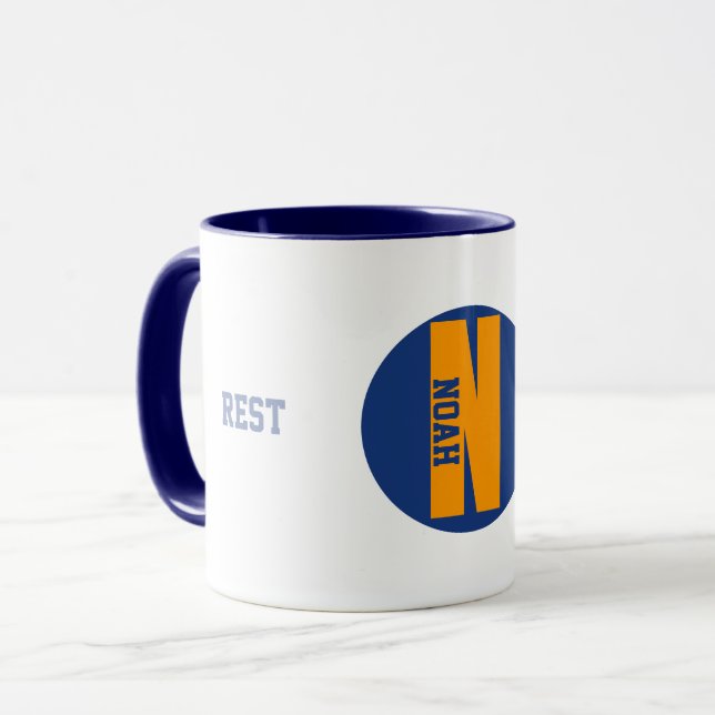 Canecas de Café Personalizadas, Caneca do Nome Noé (Frente Esquerda)