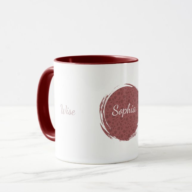 Canecas de Café Personalizadas, Caneca do Nome Sop (Frente Esquerda)