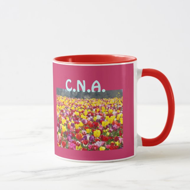 Canecas de Café Personalizadas CNA Tulipas Flores (Direita)