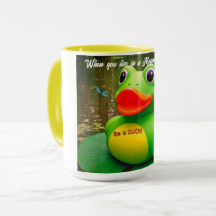 Canecas de Café Personalizadas Pato Sapo Pântano