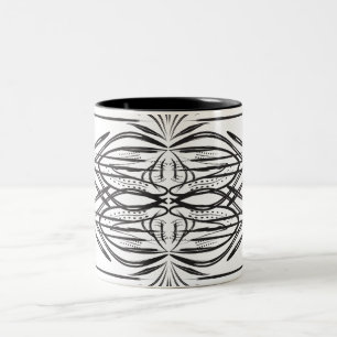 Canecas de café preto artístico