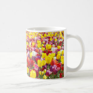 Canecas de Café Tulipas da Primavera Flores Colori