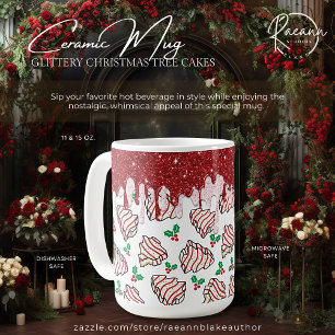 Canecas de Cerâmica de Árvores de Natal Espelhadas