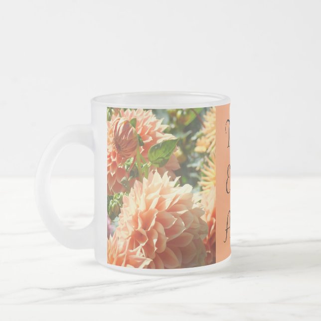 Canecas de Chá Laranja Flores de Dália Caneca de c (Esquerda)