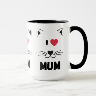 Canecas de gato eu amo mamãe