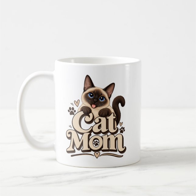 Canecas de Mãe de Gato | Presente Engraçado | Aman (Esquerda)