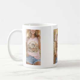 Canecas de Meninas com Gráfico Floral de Gatinhos 