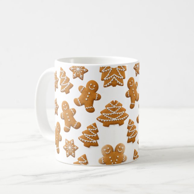 Canecas de Natal com Biscoitos de Gengibre Fofos (Frente Esquerda)