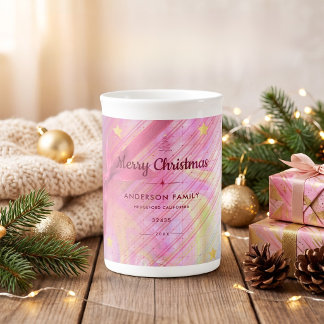 Canecas de Natal personalizadas com nome da famíli