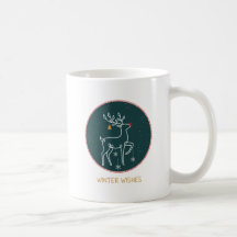 Canecas de Natal Rena Festiva – Desejos de Inverno