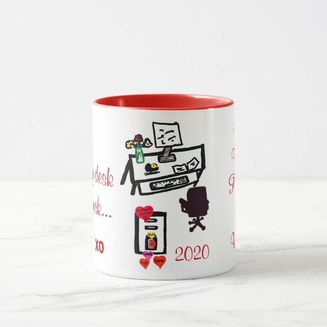 Canecas de Nome para Mesa de Escritório Corações d (Centro)